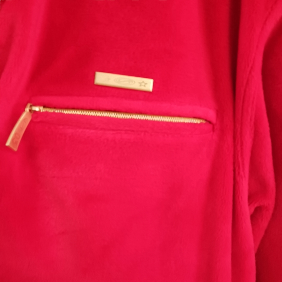 Vtg 90s Fleece Jacket Men Medium Full Zip Pockets Soft By Budabean - Picture 6 of 9